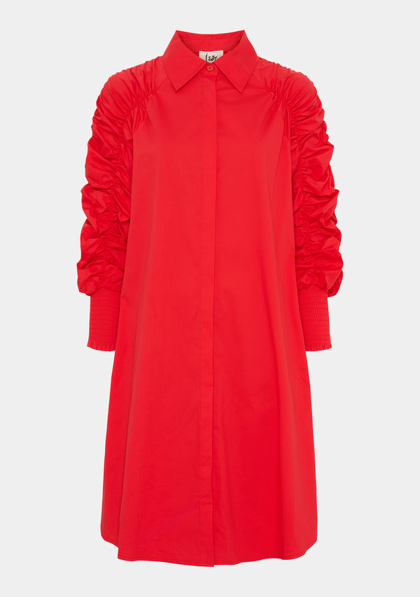 I SAY Sigga Deco Dress Dresses 432 Fresh Red