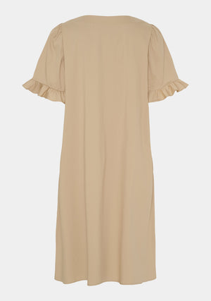 I SAY Sigga Flounce Dress Dresses 102 Camel