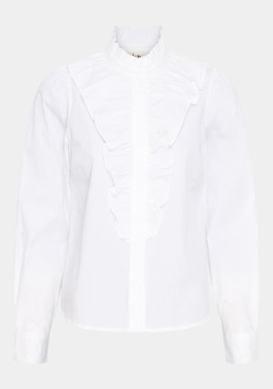 I SAY Sigga Flounce Shirt Shirts 100 White