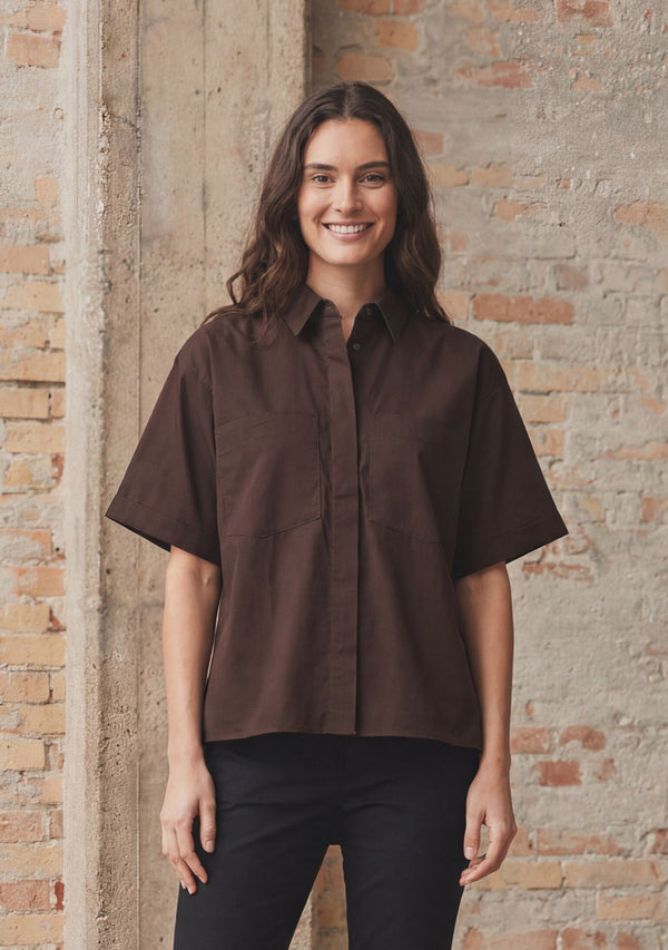 I SAY Sigga Pocket Shirt Shirts 356 Dark brown