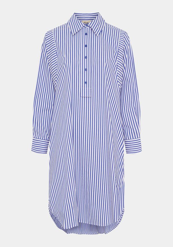 I SAY Sigga Striped Dress Dresses N17 Jeans Blue Stripe