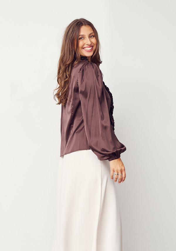 I SAY Steff Blouse Blouses 356 Dark brown