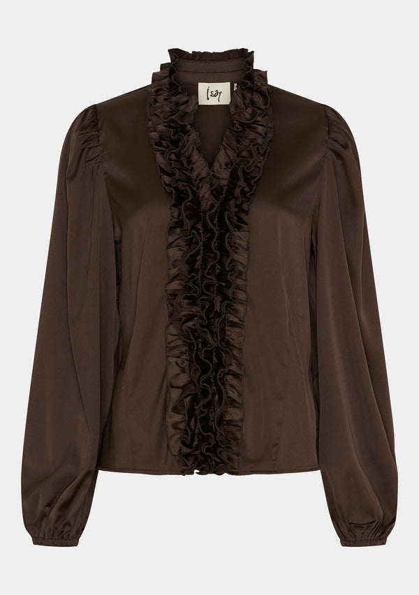 I SAY Steff Blouse Blouses 356 Dark brown