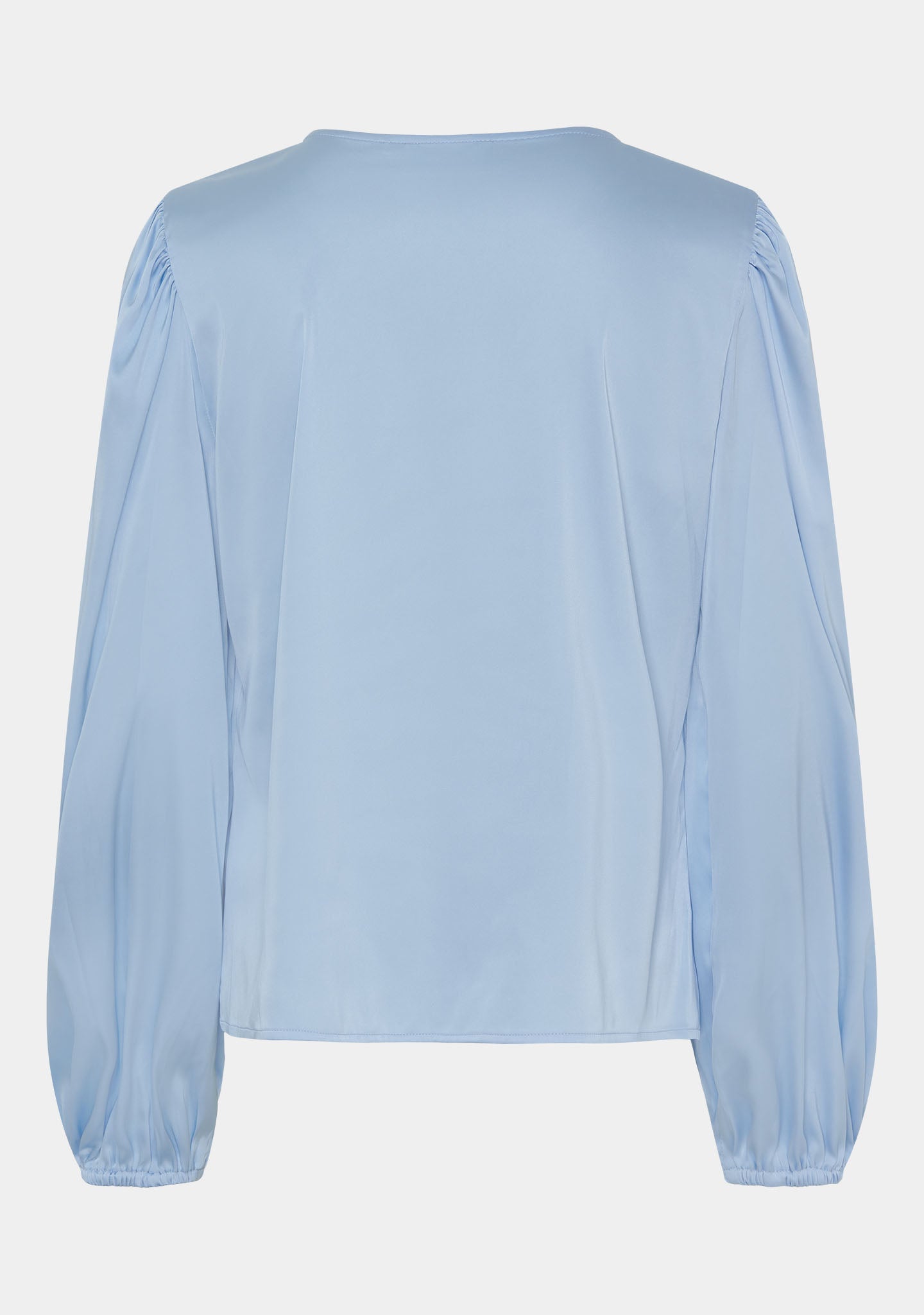 Steff Flounce Blouse Light Blue –