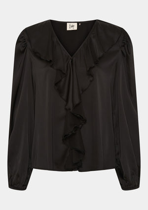 I SAY Steff Flounce Blouse Blouses 900 Black