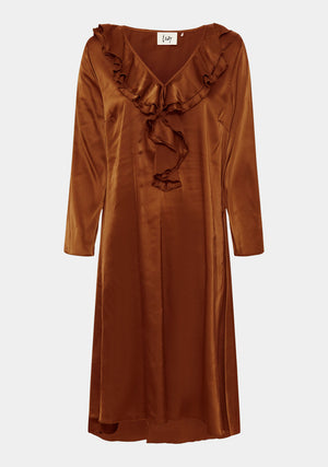 I SAY Steff Flounce Dress Dresses 376 Ocher