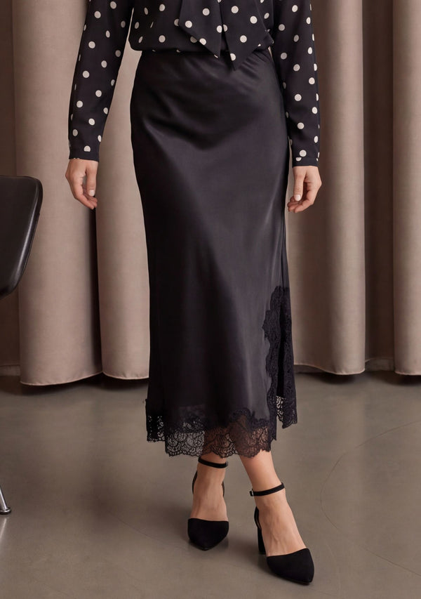 I SAY Steff Lace Skirt Skirts 900 Black