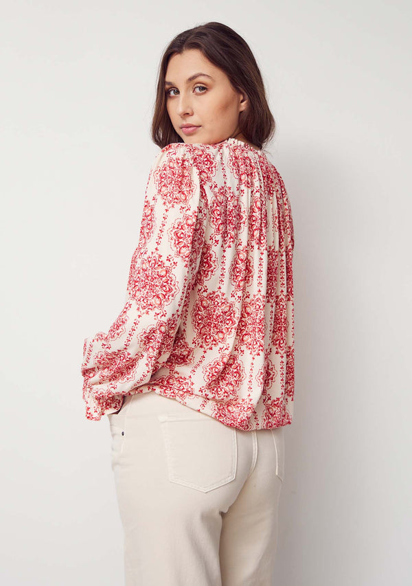 I SAY Tanna Blouse Blouses M45 Red Floral