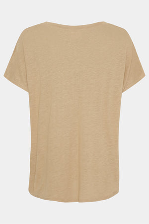 I SAY Tess O-Neck T-Shirt Basics 102 Camel
