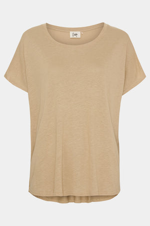 I SAY Tess O-Neck T-Shirt Basics 102 Camel