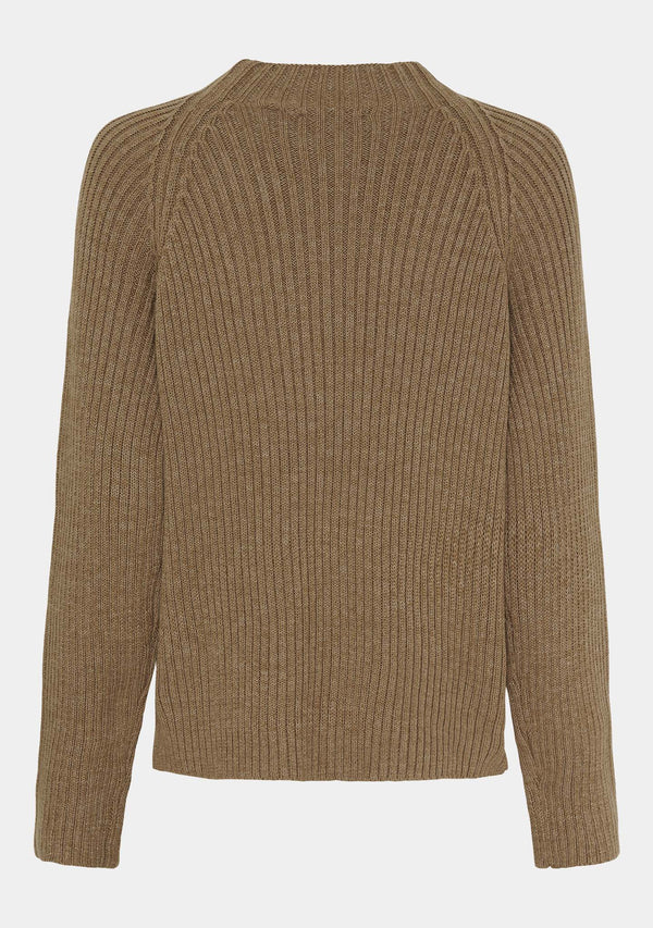 I SAY Tine Highneck Pullover Knitwear 102 Camel