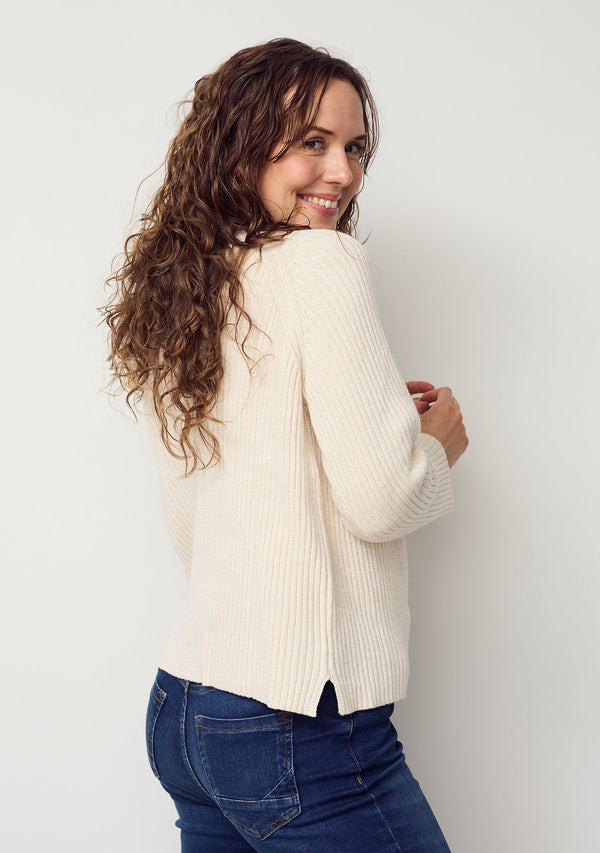 I SAY Tine Highneck Pullover Knitwear 172 Desert Melange