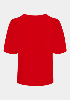 I SAY Tinni V-Neck T-Shirt T-Shirts 432 Fresh Red