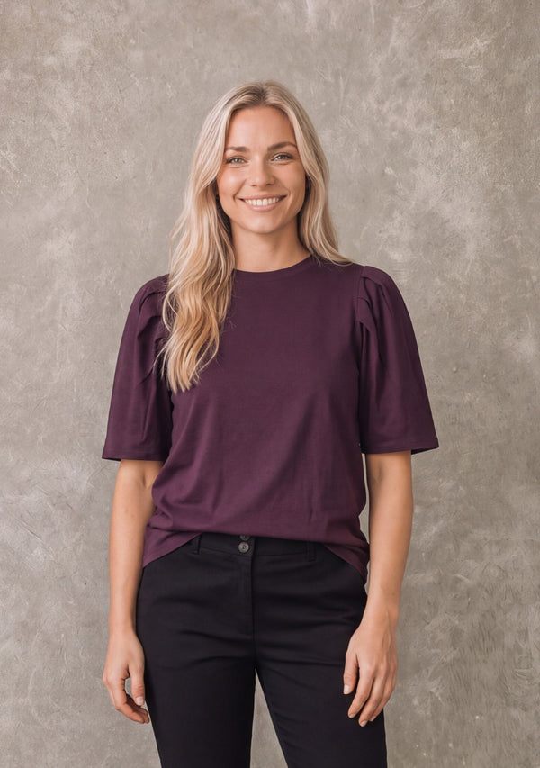 I SAY Tinni s/s T-Shirt Basics 419 Aubergine