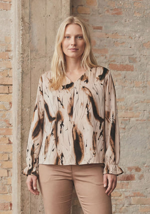 I SAY Venessa Blouse Blouses M11 Camel Drawing