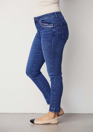 I SAY Verona Deco Jeans Pants 700 Mid Denim Wash