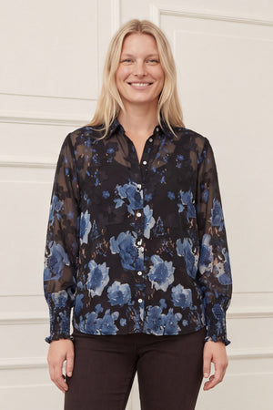 I SAY Vibse Shirt Shirts N44 Flower Border