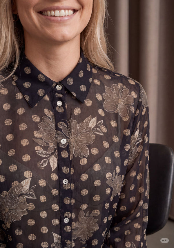 I SAY Vibse Shirt Shirts N64 Flower/Dot Print