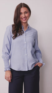 I SAY Lara Basic Shirt Shirts 619 Light Blue