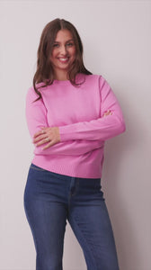 I SAY Gwen Basic Pullover Knitwear 515 Hot pink