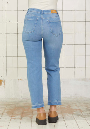 I SAY Alba Jeans Pants 622 Bright Blue Denim