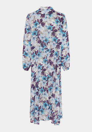 I SAY Jodie Dress Dresses L23 Blue Flower Chiffon