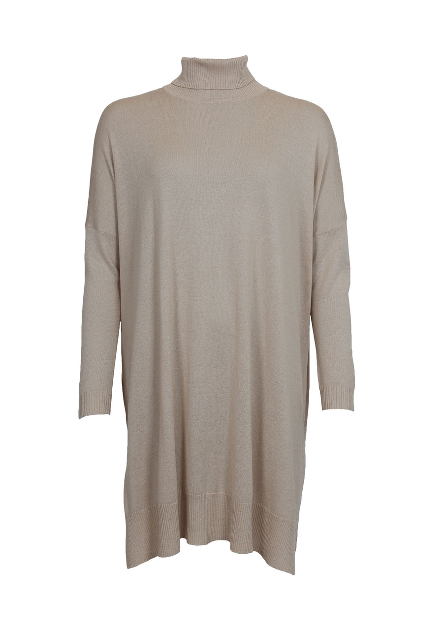 I SAY Katinka Rollneck Tunic Dresses 112 Sand