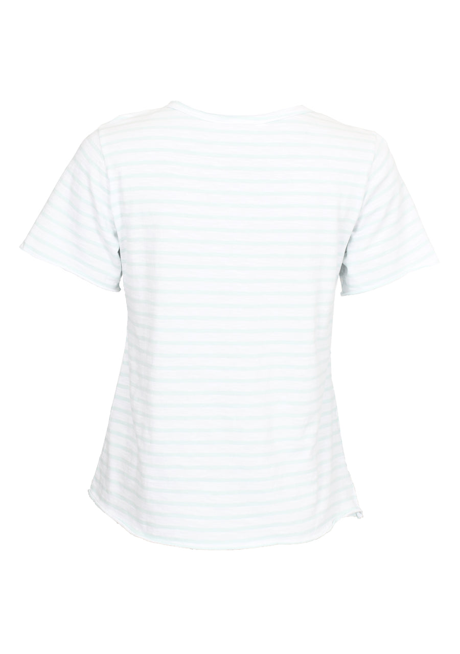 I SAY Kiva T-Shirt T-Shirts K43 Light Mint Stripe