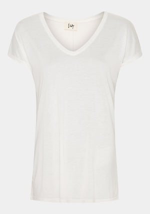 I SAY Nugga V-Neck T-Shirt T-Shirts 101 Broken White