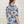 Load image into Gallery viewer, I SAY Vibse s/s Shirt Shirts L23 Blue Flower Chiffon
