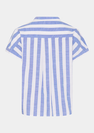 I SAY Vita Striped Shirt Shirts L25 Skyblue Stripe